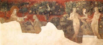  original Oil Painting - Creation Of Eve And Original Sin early Renaissance Paolo Uccello